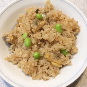 簡単！あさりと枝豆の炊き込みご飯